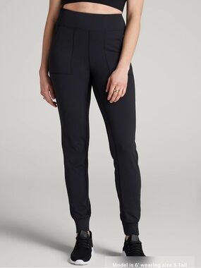 American Tall Women's Black Slim Jogger Pants